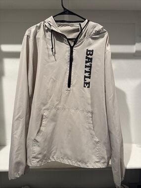 Battle Hooded Windbreaker Jacket - Light Beige